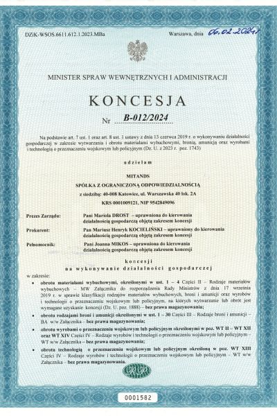 koncesja mitands b 12